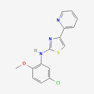 molecular formula C15H12ClN3OS B3946723 N-(5-chloro-2-methoxyphenyl)-4-pyridin-2-yl-1,3-thiazol-2-amine 