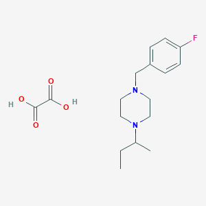 molecular formula C17H25FN2O4 B3946752 1-Butan-2-yl-4-[(4-fluorophenyl)methyl]piperazine;oxalic acid 