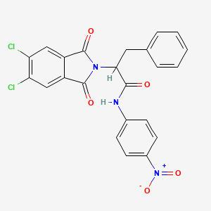 molecular formula C23H15Cl2N3O5 B3946794 2-(5,6-dichloro-1,3-dioxo-1,3-dihydro-2H-isoindol-2-yl)-N-(4-nitrophenyl)-3-phenylpropanamide 