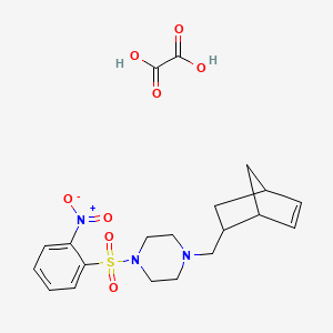 molecular formula C20H25N3O8S B3946796 1-(bicyclo[2.2.1]hept-5-en-2-ylmethyl)-4-[(2-nitrophenyl)sulfonyl]piperazine oxalate 