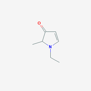 molecular formula C7H11NO B039468 1-Ethyl-2-methyl-2H-pyrrol-3-one CAS No. 118060-72-3