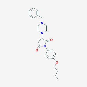 3-(4-Benzyl-1-piperazinyl)-1-(4-butoxyphenyl)-2,5-pyrrolidinedione