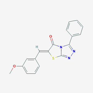 molecular formula C18H13N3O2S B394686 6-(3-methoxybenzylidene)-3-phenyl[1,3]thiazolo[2,3-c][1,2,4]triazol-5(6H)-one 