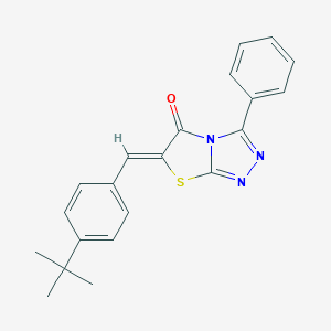 molecular formula C21H19N3OS B394688 6-(4-tert-butylbenzylidene)-3-phenyl[1,3]thiazolo[2,3-c][1,2,4]triazol-5(6H)-one 