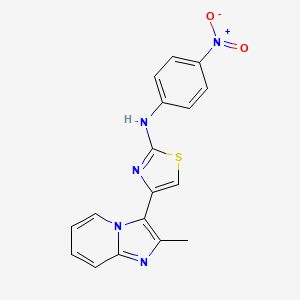 molecular formula C17H13N5O2S B3946919 4-(2-methylimidazo[1,2-a]pyridin-3-yl)-N-(4-nitrophenyl)-1,3-thiazol-2-amine 