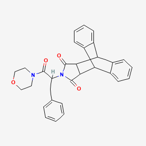 molecular formula C31H28N2O4 B3946965 17-[1-(4-MORPHOLINYL)-1-OXO-3-PHENYL-2-PROPANYL]-17-AZAPENTACYCLO[6.6.5.0~2,7~.0~9,14~.0~15,19~]NONADECA-2,4,6,9,11,13-HEXAENE-16,18-DIONE 