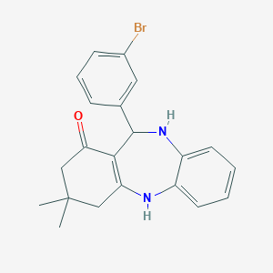 molecular formula C21H21BrN2O B394741 11-(3-bromophenyl)-3,3-dimethyl-2,3,4,5,10,11-hexahydro-1H-dibenzo[b,e][1,4]diazepin-1-one CAS No. 149774-60-7