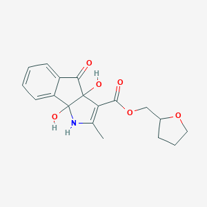 Tetrahydro-2-furanylmethyl 3a,8b-dihydroxy-2-methyl-4-oxo-1,3a,4,8b-tetrahydroindeno[1,2-b]pyrrole-3-carboxylate