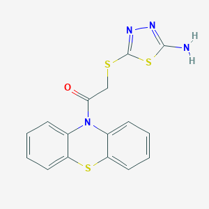 2-[(5-amino-1,3,4-thiadiazol-2-yl)sulfanyl]-1-(10H-phenothiazin-10-yl)ethanone