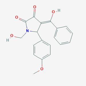 molecular formula C19H17NO5 B394746 4-benzoyl-3-hydroxy-1-(hydroxymethyl)-5-(4-methoxyphenyl)-1,5-dihydro-2H-pyrrol-2-one 
