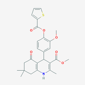 Methyl 4-{3-methoxy-4-[(2-thienylcarbonyl)oxy]phenyl}-2,7,7-trimethyl-5-oxo-1,4,5,6,7,8-hexahydro-3-quinolinecarboxylate