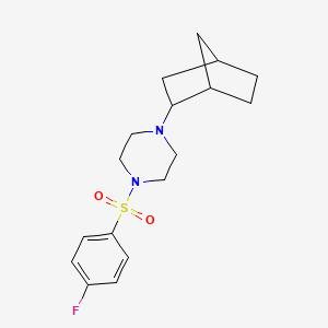 1-(Bicyclo[2.2.1]hept-2-yl)-4-[(4-fluorophenyl)sulfonyl]piperazine