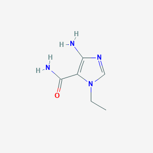 molecular formula C6H10N4O B039475 4-amino-1-ethyl-1H-imidazole-5-carboxamide CAS No. 115377-63-4