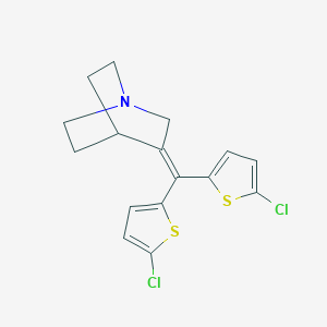 molecular formula C16H15Cl2NS2 B394750 3-[Bis(5-chloro-2-thienyl)methylene]quinuclidine 
