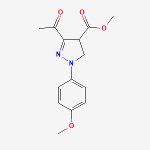 methyl 3-acetyl-1-(4-methoxyphenyl)-4,5-dihydro-1H-pyrazole-4-carboxylate