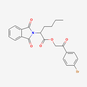 2-(4-bromophenyl)-2-oxoethyl 2-(1,3-dioxo-1,3-dihydro-2H-isoindol-2-yl)hexanoate