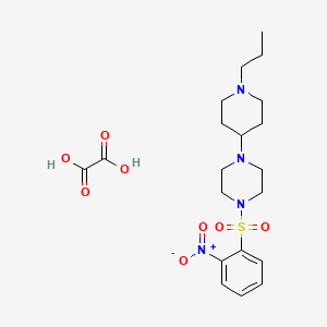 1-(2-Nitrophenyl)sulfonyl-4-(1-propylpiperidin-4-yl)piperazine;oxalic acid