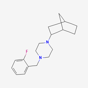 1-{BICYCLO[2.2.1]HEPTAN-2-YL}-4-[(2-FLUOROPHENYL)METHYL]PIPERAZINE