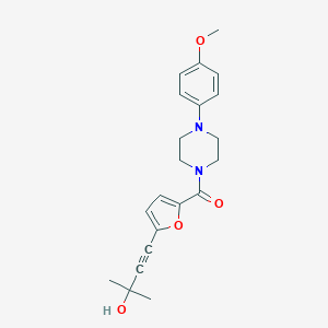 molecular formula C21H24N2O4 B394762 [5-(3-Hydroxy-3-methylbut-1-yn-1-yl)furan-2-yl][4-(4-methoxyphenyl)piperazin-1-yl]methanone 