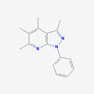 molecular formula C16H17N3 B394767 3,4,5,6-Tetramethyl-1-phenyl-1H-pyrazolo[3,4-b]pyridine 