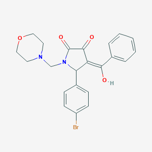 molecular formula C22H21BrN2O4 B394768 4-benzoyl-5-(4-bromophenyl)-3-hydroxy-1-(morpholinomethyl)-1,5-dihydro-2H-pyrrol-2-one 