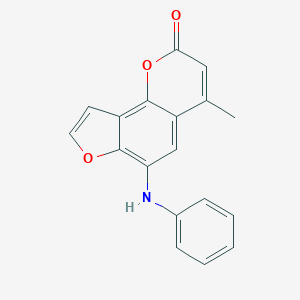 molecular formula C18H13NO3 B394772 2H-Furo[2,3-H]chrom-2-one, 4-methyl-6-phenylamino- 