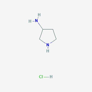 molecular formula C4H11ClN2 B039479 Pyrrolidin-3-amine hydrochloride CAS No. 122458-34-8