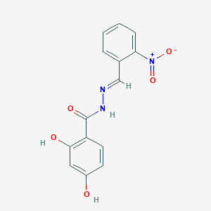 B394790 2,4-Dihydroxy-N'-(2-nitrobenzylidene)benzohydrazide CAS No. 304481-61-6