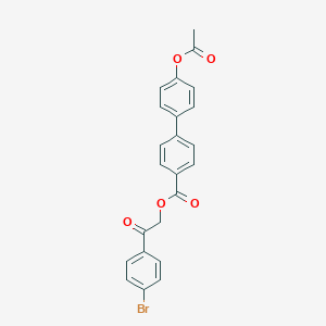 molecular formula C23H17BrO5 B394803 2-(4-Bromophenyl)-2-oxoethyl 4'-(acetyloxy)biphenyl-4-carboxylate 