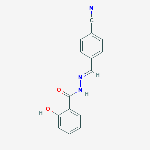 molecular formula C15H11N3O2 B394804 N'-(4-cyanobenzylidene)-2-hydroxybenzohydrazide 