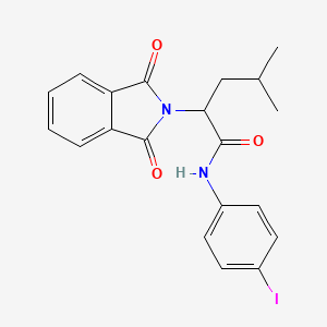 2-(1,3-dioxo-1,3-dihydro-2H-isoindol-2-yl)-N-(4-iodophenyl)-4-methylpentanamide