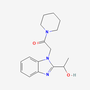 1-{1-[2-oxo-2-(1-piperidinyl)ethyl]-1H-benzimidazol-2-yl}ethanol