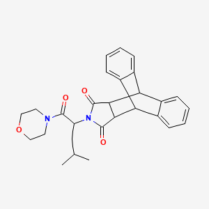 17-[3-methyl-1-(4-morpholinylcarbonyl)butyl]-17-azapentacyclo[6.6.5.0~2,7~.0~9,14~.0~15,19~]nonadeca-2,4,6,9,11,13-hexaene-16,18-dione