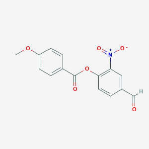 molecular formula C15H11NO6 B394811 4-Formyl-2-nitrophenyl 4-methoxybenzoate 