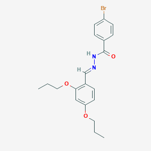 molecular formula C20H23BrN2O3 B394812 4-bromo-N'-(2,4-dipropoxybenzylidene)benzohydrazide 