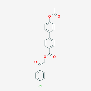 molecular formula C23H17ClO5 B394813 2-(4-Chlorophenyl)-2-oxoethyl 4'-(acetyloxy)biphenyl-4-carboxylate 