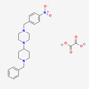 molecular formula C25H32N4O6 B3948134 1-(1-benzyl-4-piperidinyl)-4-(4-nitrobenzyl)piperazine oxalate 