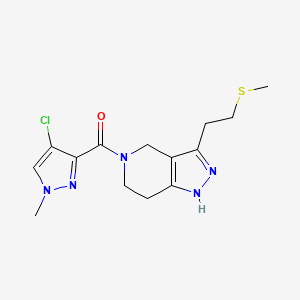 5-[(4-chloro-1-methyl-1H-pyrazol-3-yl)carbonyl]-3-[2-(methylthio)ethyl]-4,5,6,7-tetrahydro-1H-pyrazolo[4,3-c]pyridine