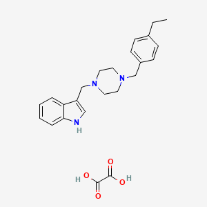 molecular formula C24H29N3O4 B3948155 3-{[4-(4-ethylbenzyl)-1-piperazinyl]methyl}-1H-indole oxalate 