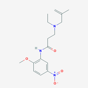 molecular formula C16H23N3O4 B3948170 N~3~-ethyl-N~1~-(2-methoxy-5-nitrophenyl)-N~3~-(2-methyl-2-propen-1-yl)-beta-alaninamide 