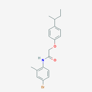 molecular formula C19H22BrNO2 B3948198 N-(4-bromo-2-methylphenyl)-2-(4-sec-butylphenoxy)acetamide 