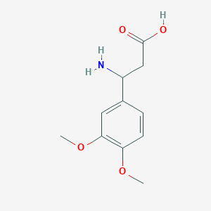 molecular formula C11H15NO4 B394820 3-Amino-3-(3,4-dimethoxyphenyl)propanoic acid CAS No. 34841-09-3