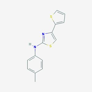 molecular formula C14H12N2S2 B394822 N-(4-methylphenyl)-N-[4-(2-thienyl)-1,3-thiazol-2-yl]amine 