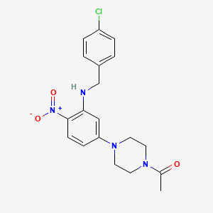 5-(4-acetyl-1-piperazinyl)-N-(4-chlorobenzyl)-2-nitroaniline