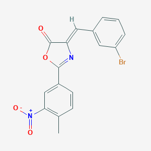 molecular formula C17H11BrN2O4 B394829 4-(3-bromobenzylidene)-2-{3-nitro-4-methylphenyl}-1,3-oxazol-5(4H)-one 