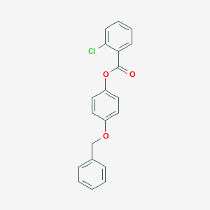molecular formula C20H15ClO3 B394832 4-(Benzyloxy)phenyl 2-chlorobenzoate 