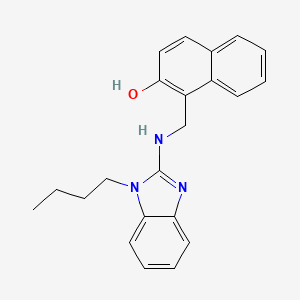 molecular formula C22H23N3O B3948349 1-{[(1-butyl-1H-benzimidazol-2-yl)amino]methyl}-2-naphthol 