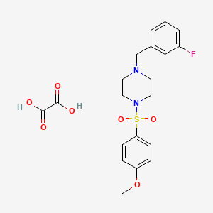 molecular formula C20H23FN2O7S B3948354 1-(3-fluorobenzyl)-4-[(4-methoxyphenyl)sulfonyl]piperazine oxalate 