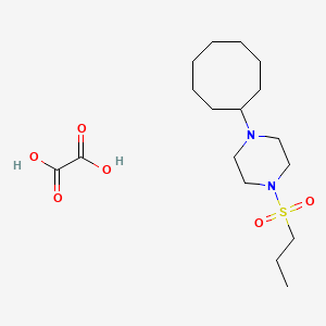 molecular formula C17H32N2O6S B3948358 1-cyclooctyl-4-(propylsulfonyl)piperazine oxalate 