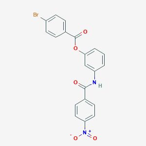 molecular formula C20H13BrN2O5 B394838 3-({4-Nitrobenzoyl}amino)phenyl 4-bromobenzoate 